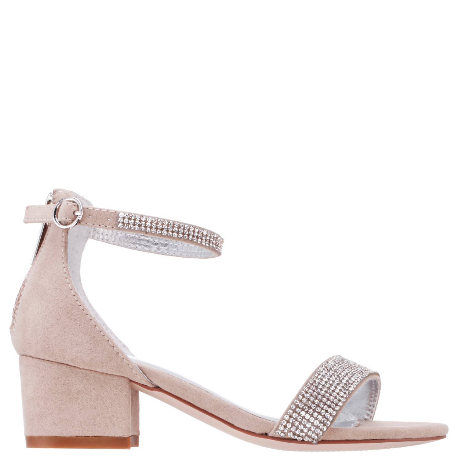 New Nina Girls' Valetta Ankle Strap Sandals In Alamo Tan Mic